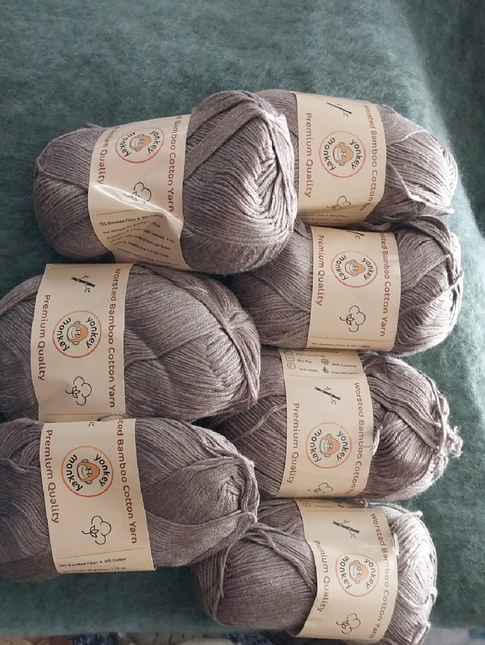 Bamboo Cotton Yarn Skeins - Taupe Gray